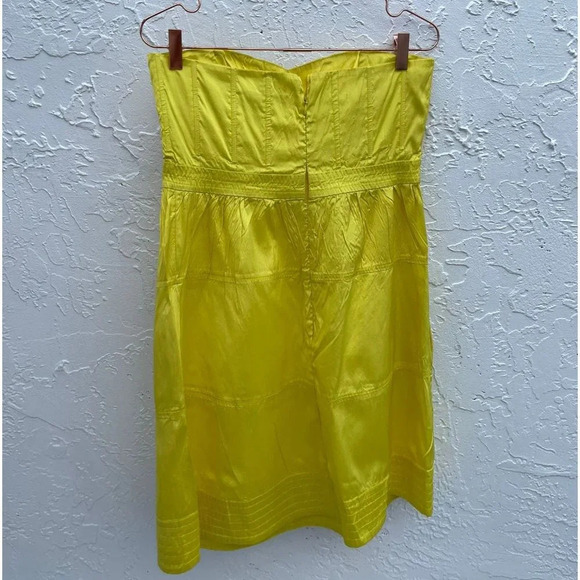 Calypso Womens St Barth Silk Topless Mini Dress Yellow Sz 10 - Picture 8 of 11